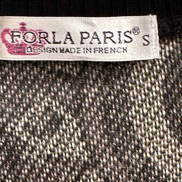 846. Forla Paris Patchwork Black size women’s small - Picture 2 of 9